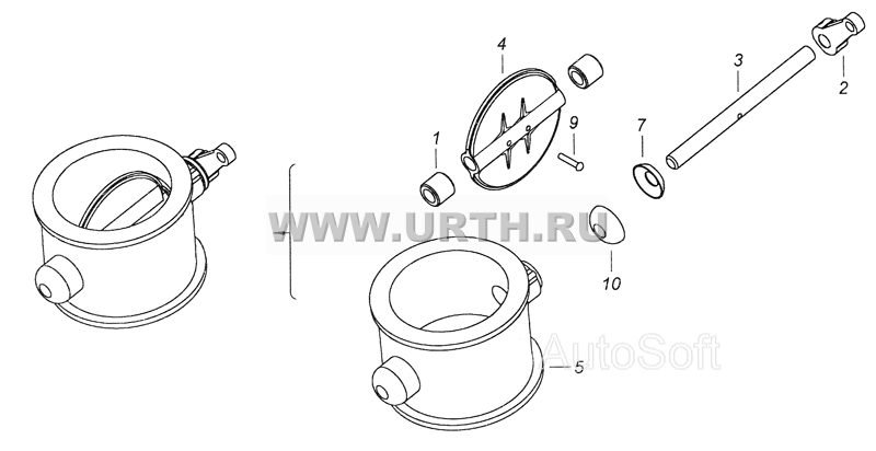 6460-3570014-10 Корпус вспомогательного тормоза с заслонкой